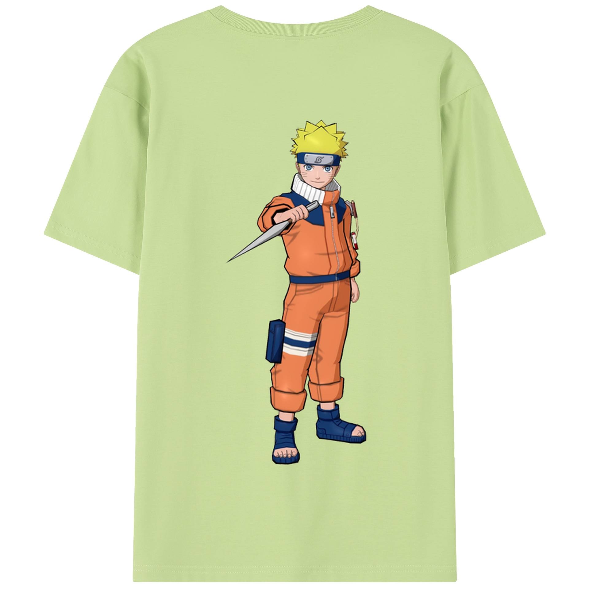（画像用） NARUTO -ナルト- うずまき ナルト Uzumaki Naruto 綿100％半袖Tシャツ（背面プリント）